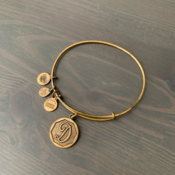 Alex and Ani Jewelry - Alex and Ani gold letter D initial bracelet